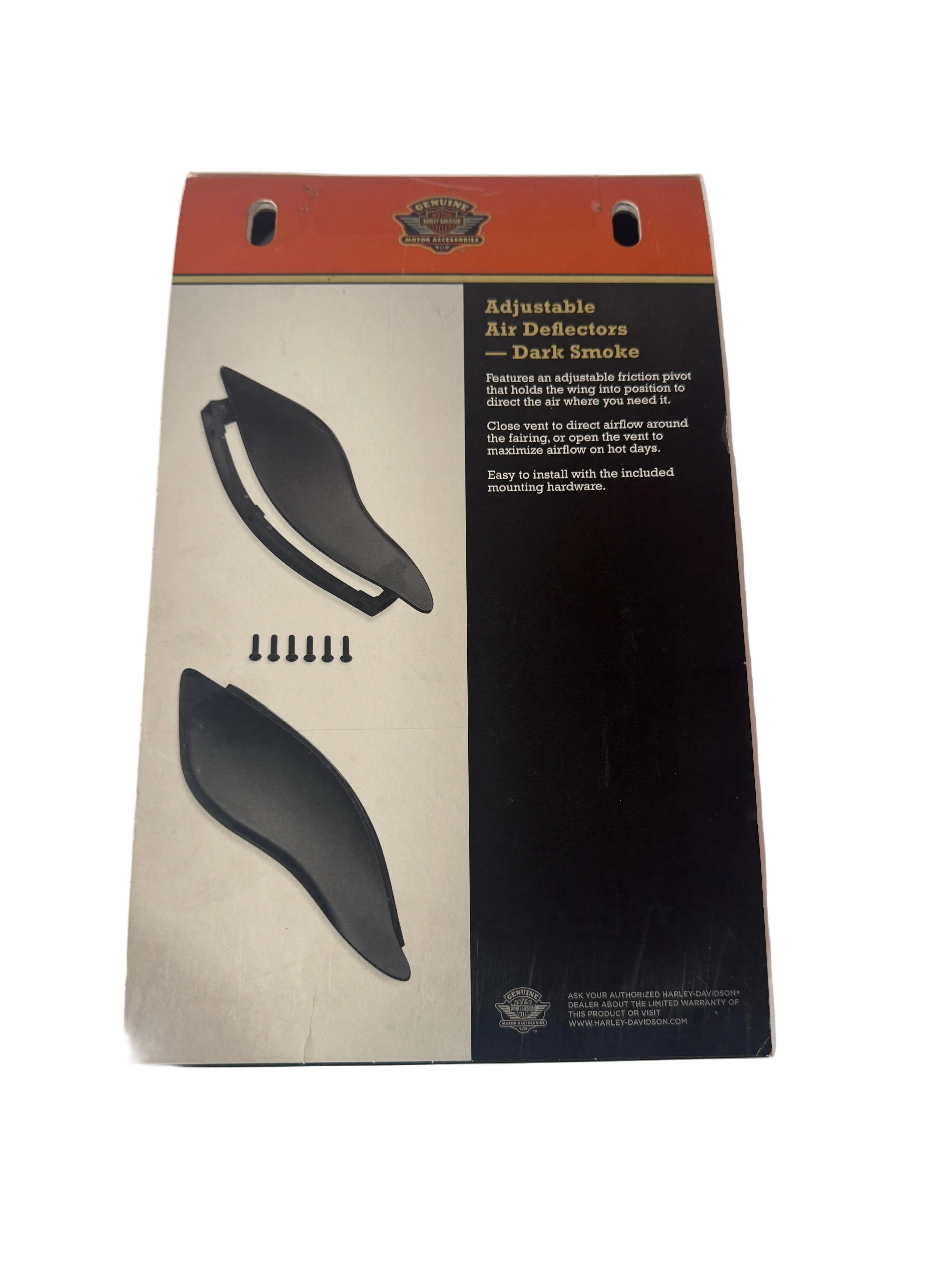 2. el Harley-Davidson Adjustable Air Deflector - Dark Smoke
