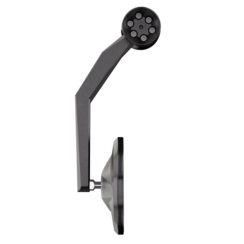 HIGHSIDER pro handlebar end mirror Victory-RIM Black with LED indicator