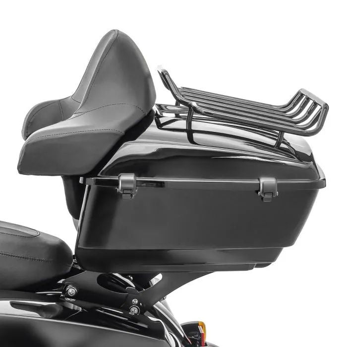 Set Topcase King passend für Harley Davidson Touring 14-25 mit Gepäckgitter und Rückenpolster Topcase schwarz