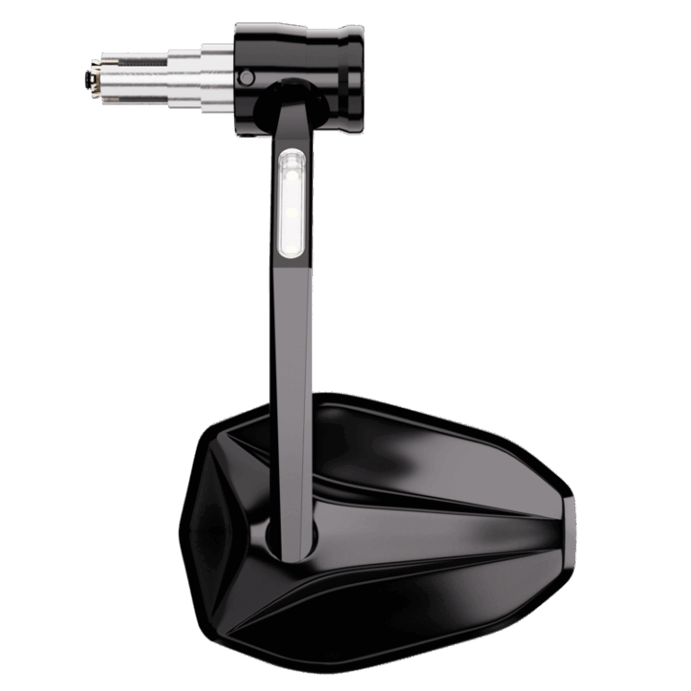 HIGHSIDER pro handlebar end mirror Victory-RIM Black with LED indicator