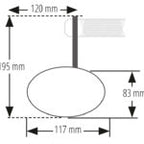 HIGHSIDER pro handlebar end mirror Victory-RIM Black with LED indicator