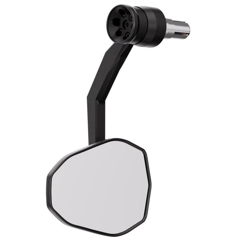 HIGHSIDER pro handlebar end mirror Victory-RIM Black with LED indicator