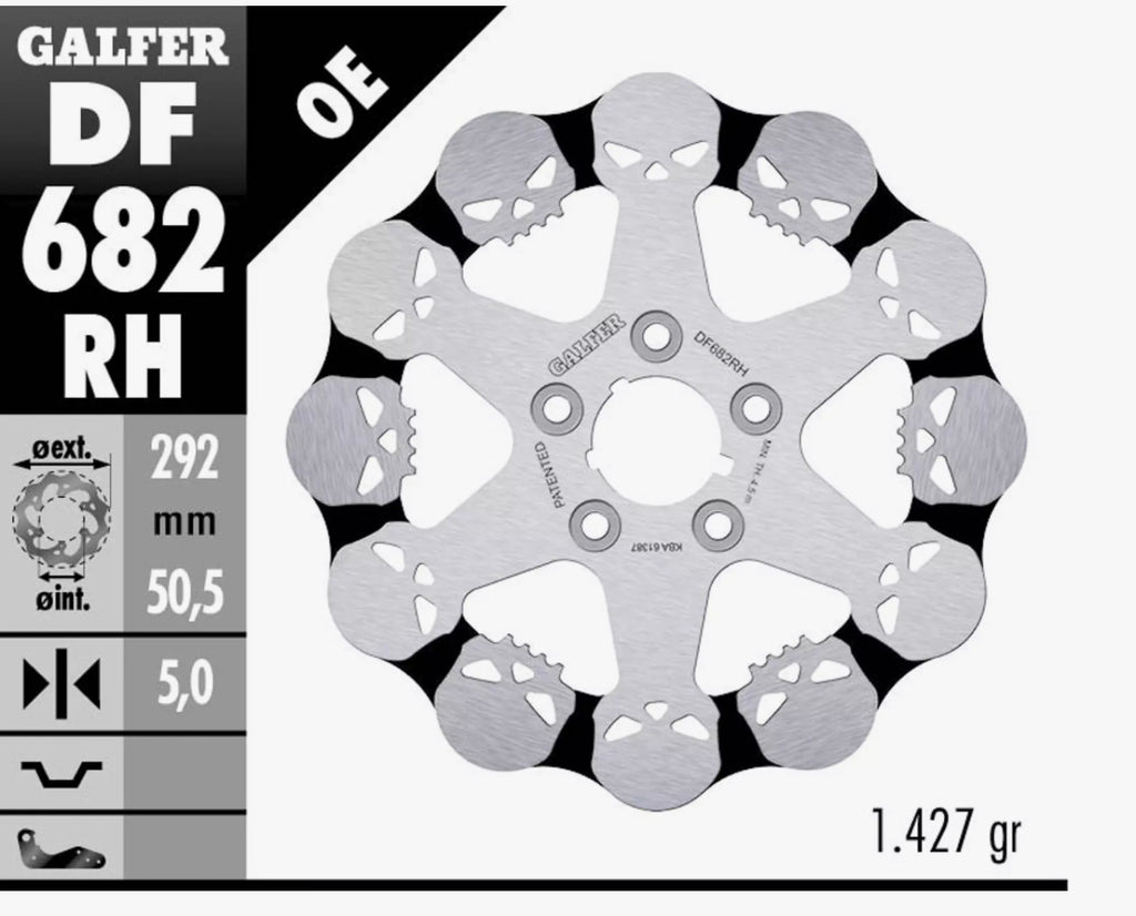 Galfer yüzer kafatası arka fren diski 300 mm