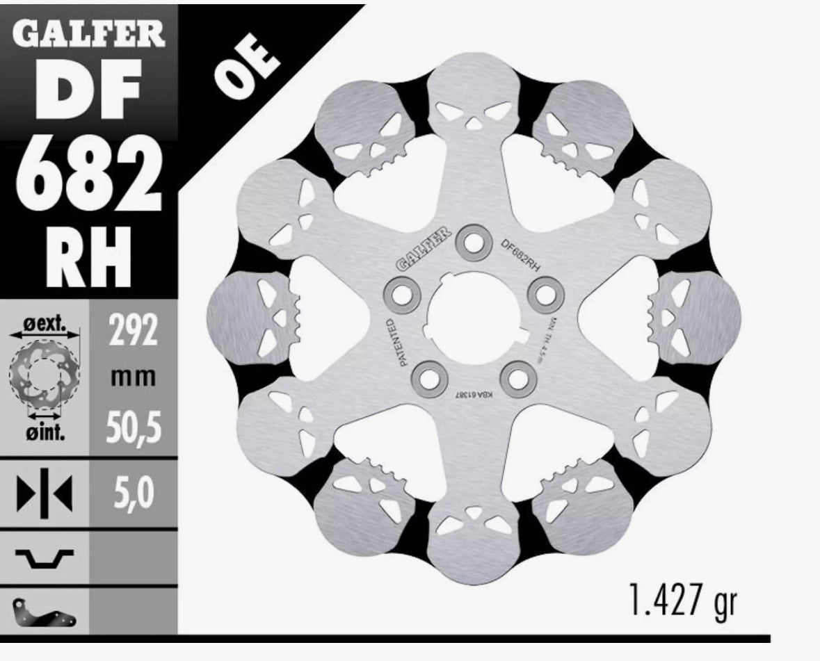 Galfer yüzer kafatası arka fren diski 300 mm